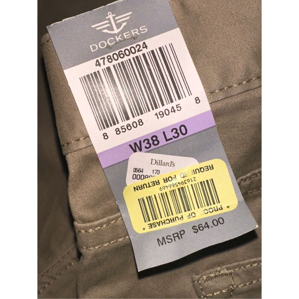NEW WITH TAGS Pacific Collection Dockers 5 pocket straight fit Mens 38x30 RELAXE - Picture 8 of 10